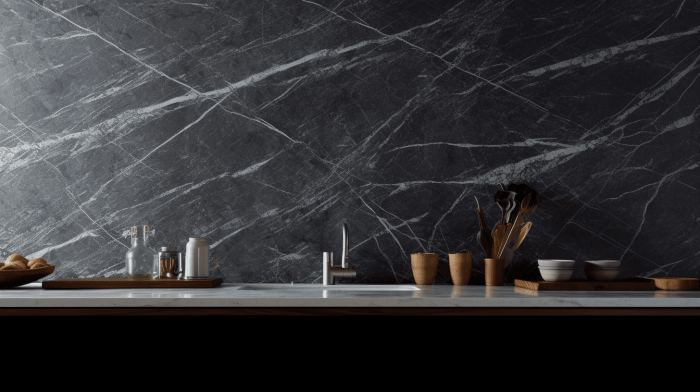 Фартук из мрамора Nero Marquina (Неро Маркина)